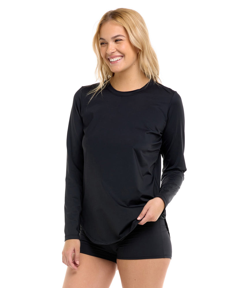 Kayleen Long Sleeves Looser Fit Sun Shirt - Black – SKYE