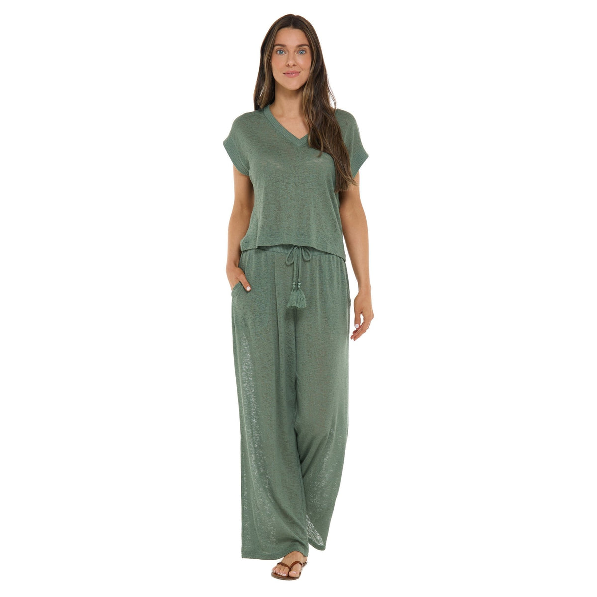 Sicily Crop Shirt - COCONUT COVE - SKYE