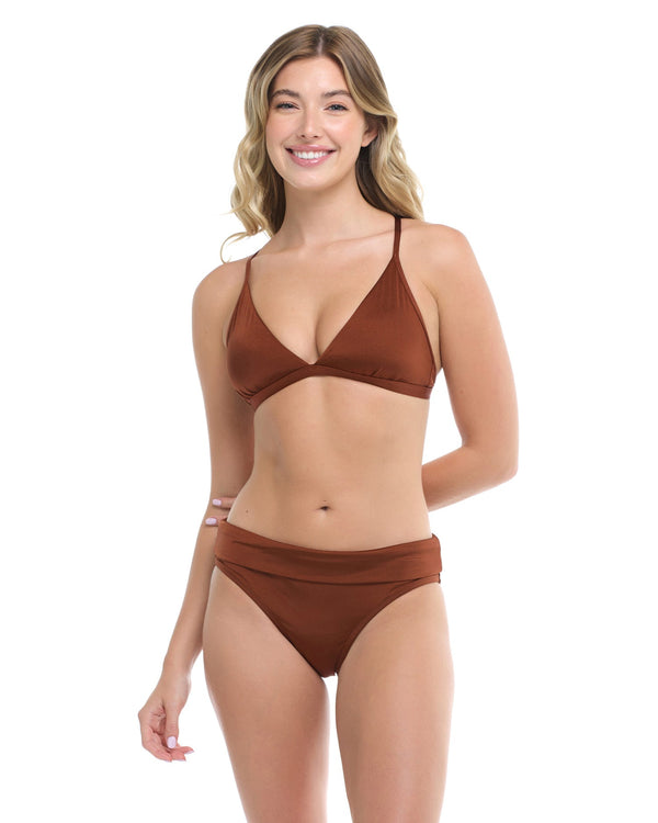 Bas de bikini Mid Waist Fold Over - ŒIL DE TIGRE