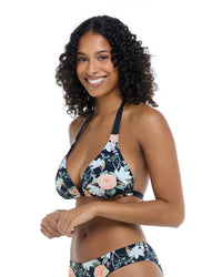 Celeste D, DD, E & F Cup Top - BOTANIC-Black