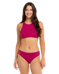 Bas de bikini Mid Waist - RASPBERRY