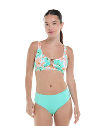 Shirred Rachel Bottom - TURQUOISE